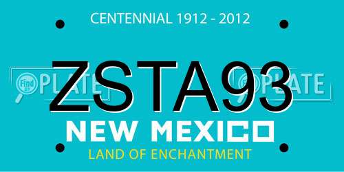 ZSTA93 New Mexico License Plate