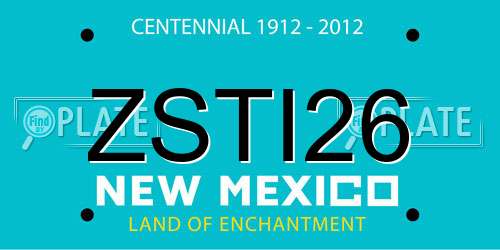 ZSTI26 New Mexico License Plate