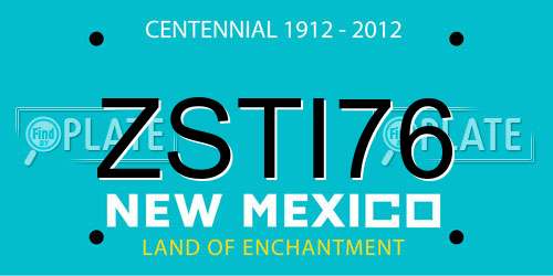 ZSTI76 New Mexico License Plate