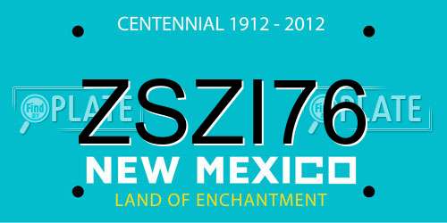 ZSZI76 New Mexico License Plate