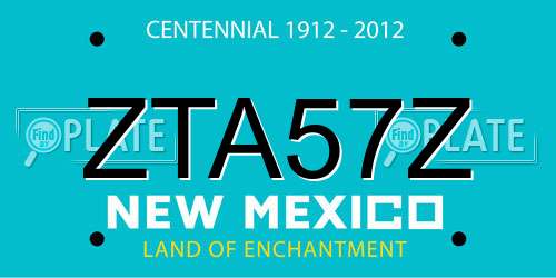 ZTA57Z New Mexico License Plate