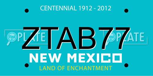 ZTAB77 New Mexico License Plate