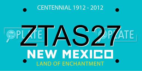 ZTAS27 New Mexico License Plate