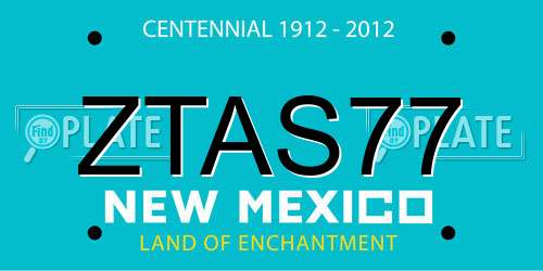 ZTAS77 New Mexico License Plate