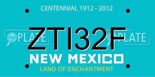 ZTI32F New Mexico License Plate