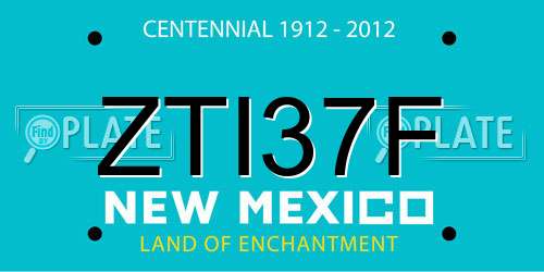 ZTI37F New Mexico License Plate