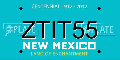 ZTIT55 New Mexico License Plate