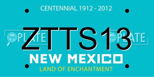 ZTTS13 New Mexico License Plate