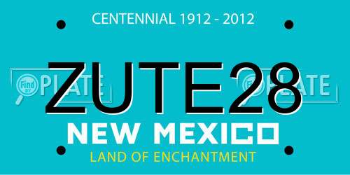 ZUTE28 New Mexico License Plate