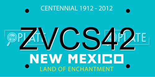 ZVCS42 New Mexico License Plate