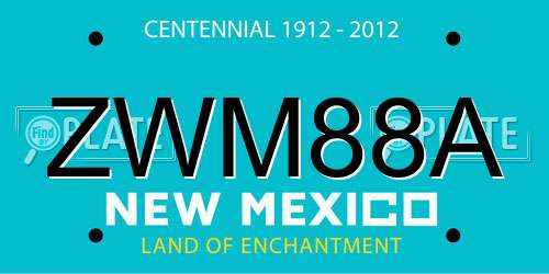 ZWM88A New Mexico License Plate