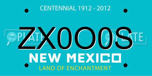 ZX0O0S New Mexico License Plate