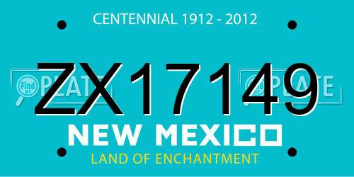 ZX17149 New Mexico License Plate