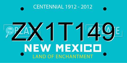 ZX1T149 New Mexico License Plate