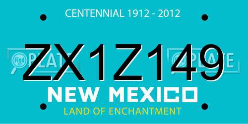 ZX1Z149 New Mexico License Plate
