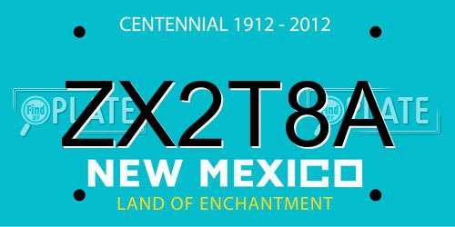 ZX2T8A New Mexico License Plate