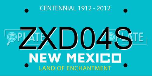 ZXD04S New Mexico License Plate