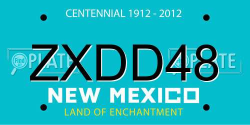 ZXDD48 New Mexico License Plate