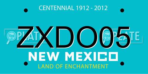 ZXDO05 New Mexico License Plate