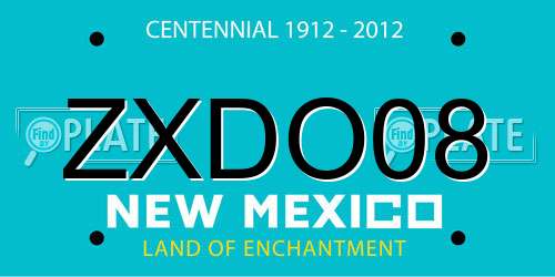 ZXDO08 New Mexico License Plate