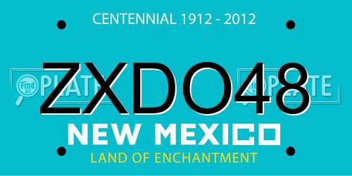 ZXDO48 New Mexico License Plate