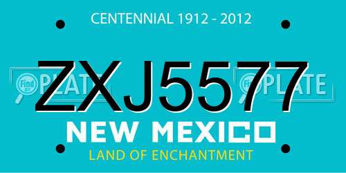 ZXJ5577 New Mexico License Plate
