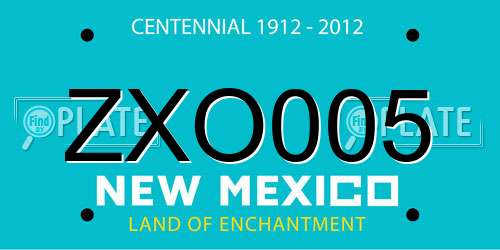 ZXO005 New Mexico License Plate