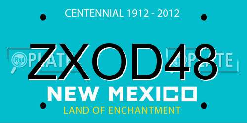 ZXOD48 New Mexico License Plate
