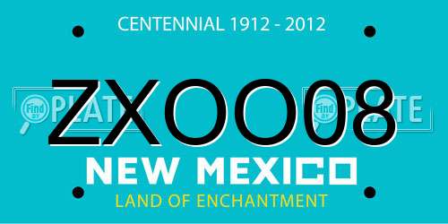 ZXOO08 New Mexico License Plate
