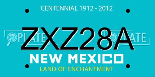 ZXZ28A New Mexico License Plate