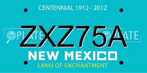 ZXZ75A New Mexico License Plate
