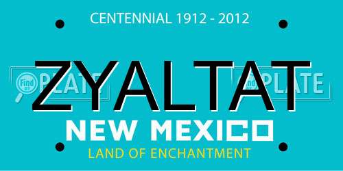 ZYALTAT New Mexico License Plate