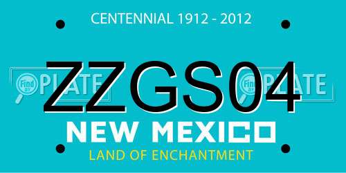 ZZGS04 New Mexico License Plate