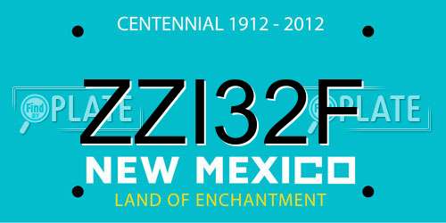 ZZI32F New Mexico License Plate