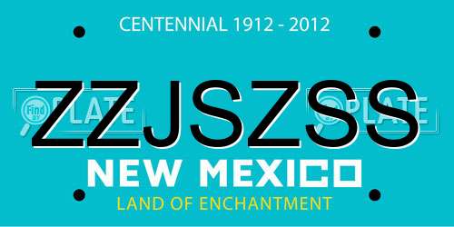 ZZJSZSS New Mexico License Plate