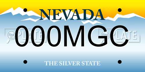 000MGC Nevada License Plate