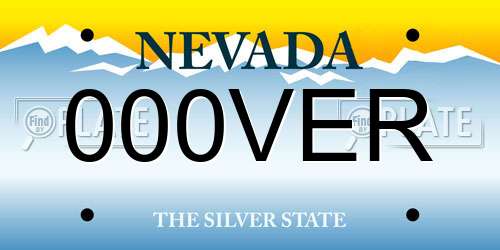 000VER Nevada License Plate