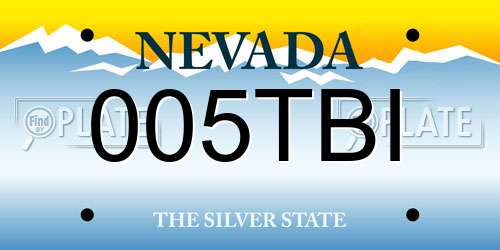 005TBI Nevada License Plate