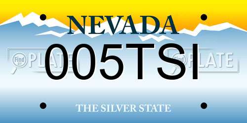 005TSI Nevada License Plate