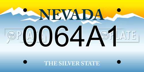0064A1 Nevada License Plate