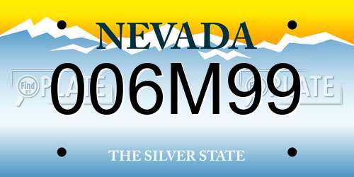 006M99 Nevada License Plate
