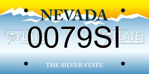 0079SI Nevada License Plate