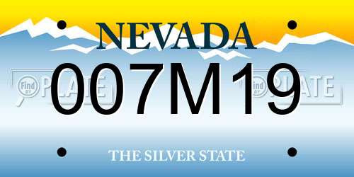 007M19 Nevada License Plate