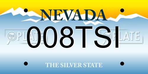 008TSI Nevada License Plate