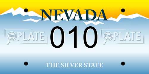 010 Nevada License Plate