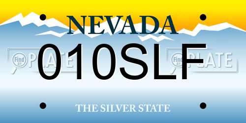 010SLF Nevada License Plate