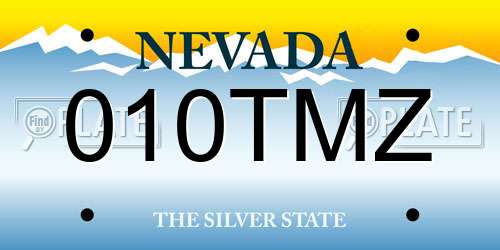 010TMZ Nevada License Plate