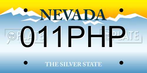 011PHP Nevada License Plate