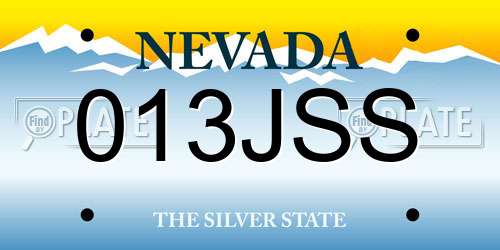 013JSS Nevada License Plate