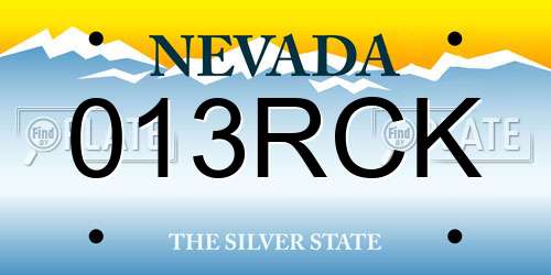 013RCK Nevada License Plate